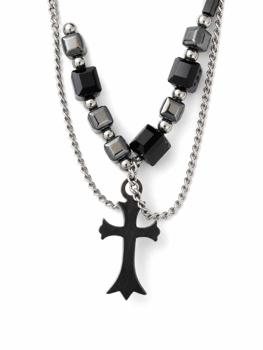 BLACK AND SILVER PEARL
